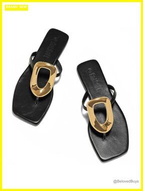 Women's Square Toe Flat Sandals Faux Leather Slip On Mules